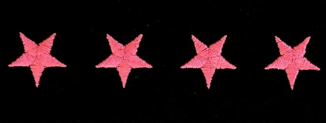 5/8" FELT "STAR" - PINK on BLACK